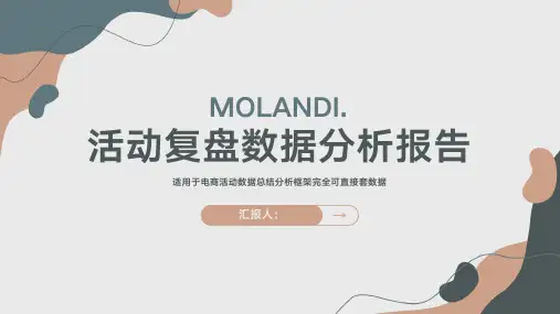 活动复盘数据分析报告PPT模板