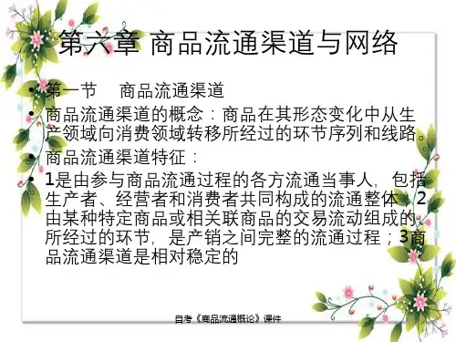 自考《商品流通概论》课件