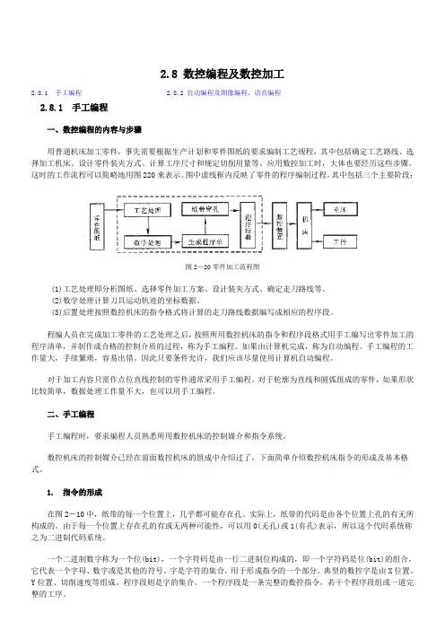 数控编程及数控加工