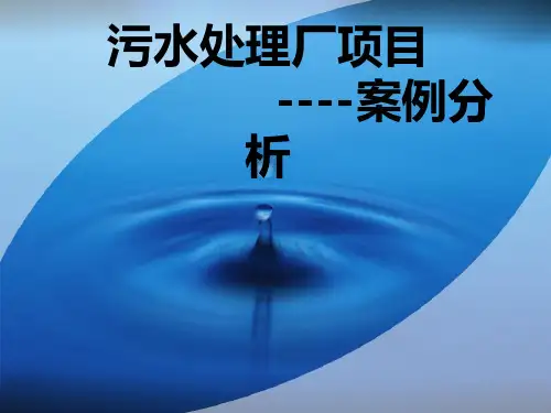 案例分析—污水处理