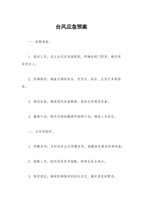 台风应急预案