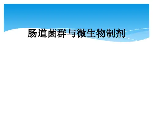 肠道菌群与微生物制剂