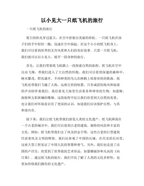 以小见大一只纸飞机的旅行