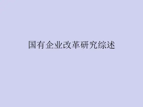 国有企业改革研究综述