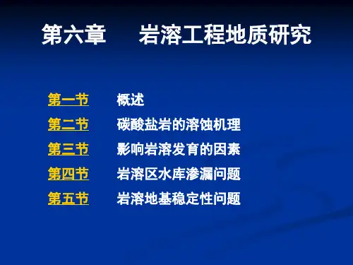 第六章++岩溶工程地质研究