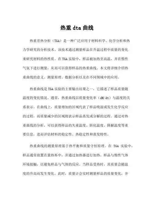 热重dta曲线