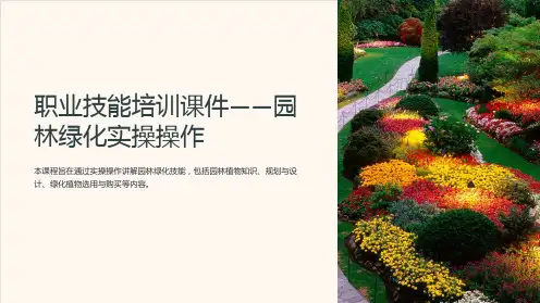 《职业技能培训课件-园林绿化实操操作》