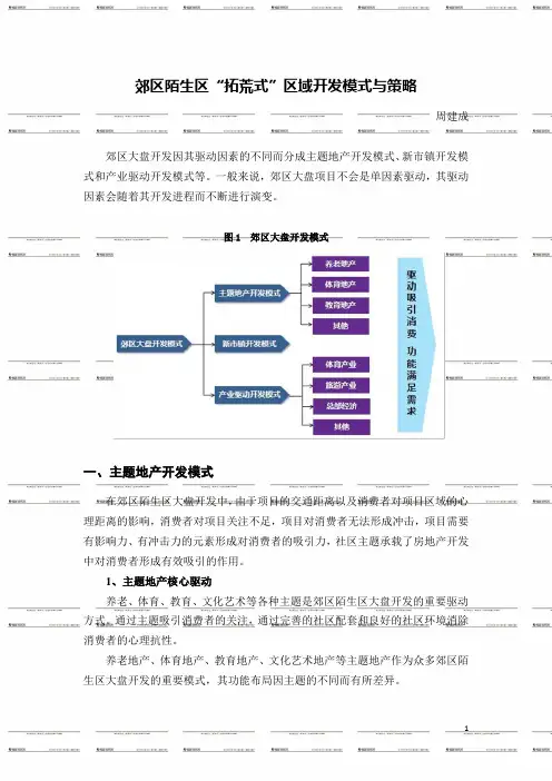 郊区陌生区“拓荒式”区域开发模式与策略