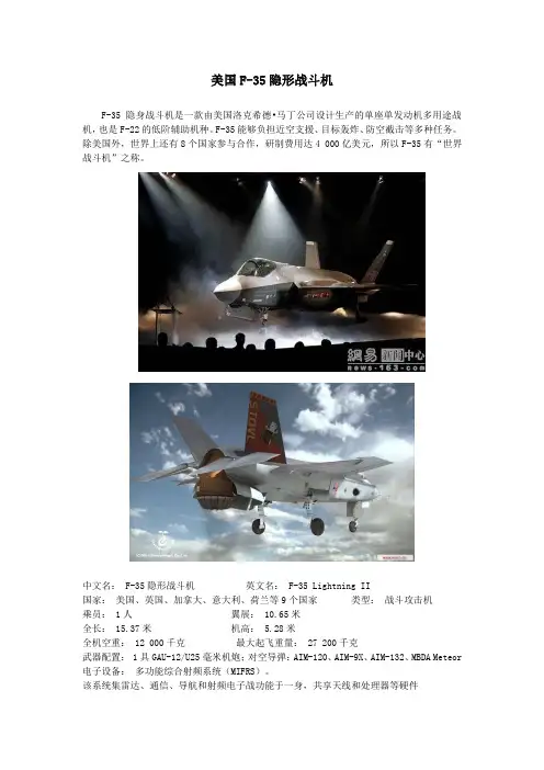 F-35战斗机概览
