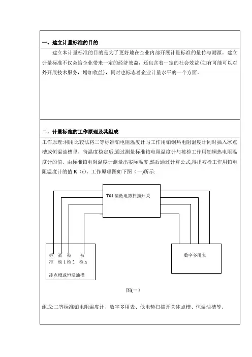 自-二等铂电阻温度计标准装置技术报告 