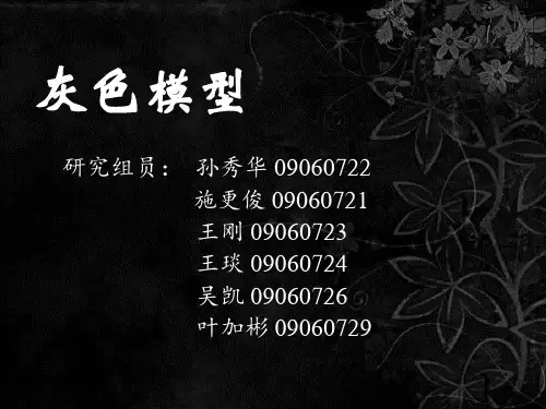 关于“灰色预测模型”讲解