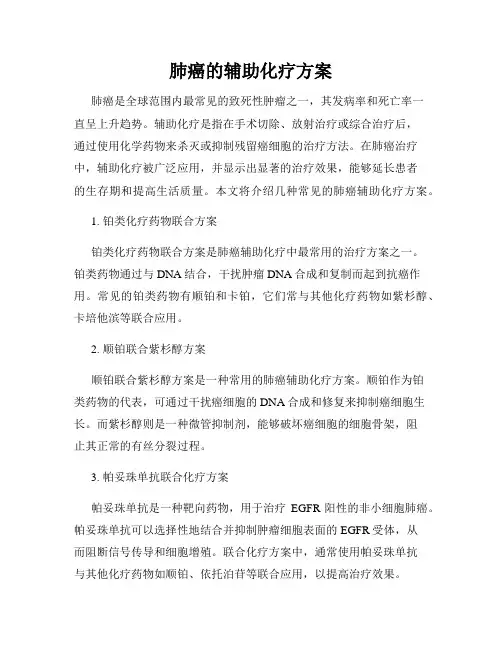 肺癌的辅助化疗方案