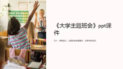 《大学主题班会》ppt课件