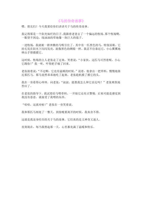 《马的传奇故事》