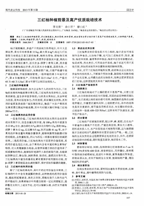 三红柚种植前景及高产优质栽培技术