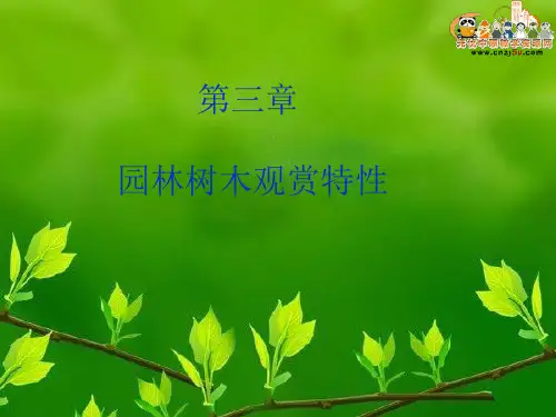 第三章园林树木观赏特性