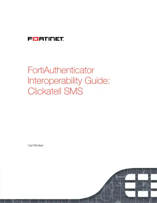 FortiAuthenticator交互指南：Clickatell SMS 2说明书