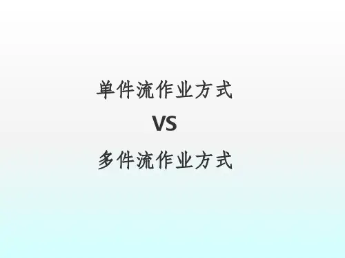 多件流作业方式VS单件流作业方式ppt课件
