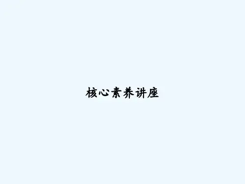 核心素养讲座 PPT