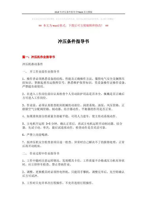 2019年冲压条件指导书-word范文模板 (9页)