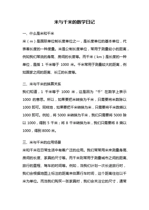 米与千米的数学日记