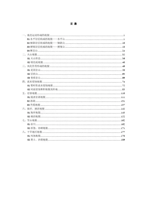 人教版高中地理各种地貌类型手绘图
