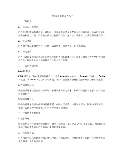 广告学必背知识点总结