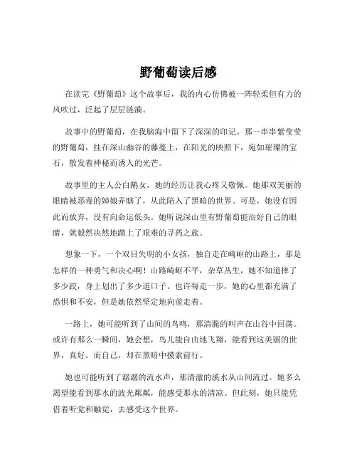 野葡萄读后感