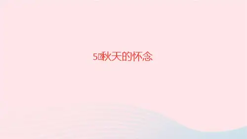 语文七年级上册第二单元5秋天的怀念作业课件新人教版(2)