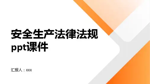 安全生产法律法规ppt课件