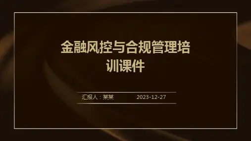 金融风控与合规管理培训课件