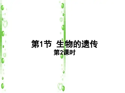 八年级下册生物课件 7221生物的遗传课件2苏科版