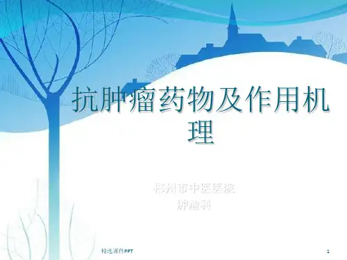 抗肿瘤药物及作用机理ppt课件
