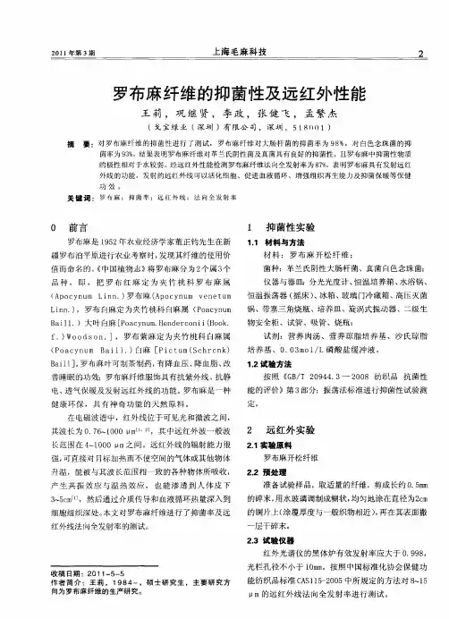 罗布麻纤维的抑菌性及远红外性能