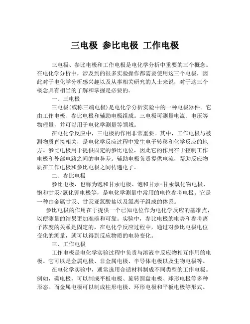 三电极 参比电极 工作电极