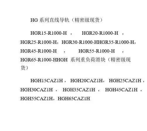 直线导轨型号选型