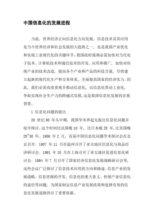 中国信息化的发展进程-2025年精选文档