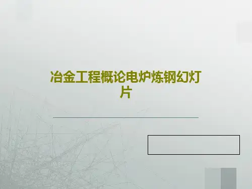 冶金工程概论电炉炼钢幻灯片46页PPT