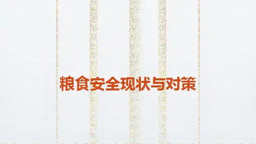 粮食安全现状与对策
