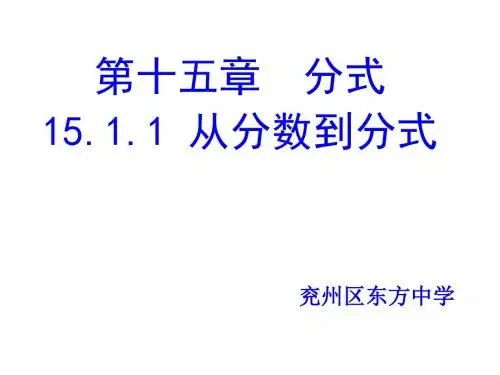 从分数到分式ppt3 人教版