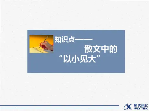 知识点—散文中的“以小见大”