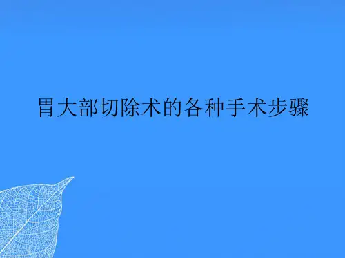 【正式版】胃大部切除术的各种手术步骤PPT文档