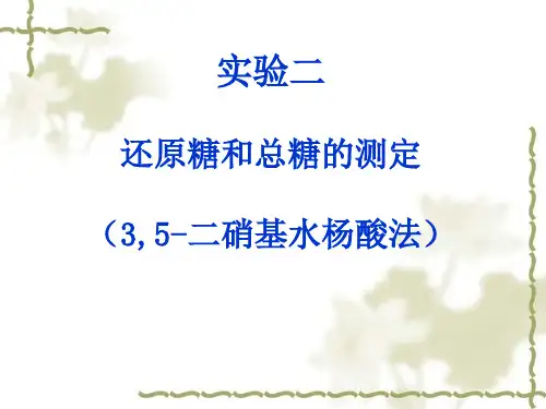02 实验二  还原糖和总糖的测定(3,5-二硝基水杨酸,DNS)(考核15%)