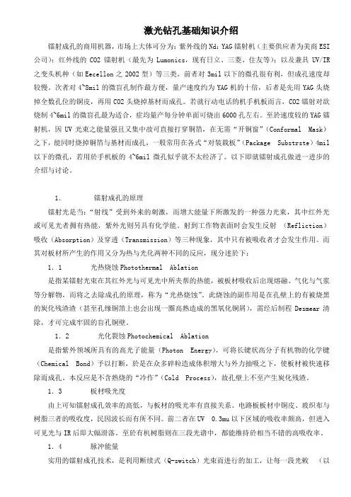 激光钻孔基础知识介绍