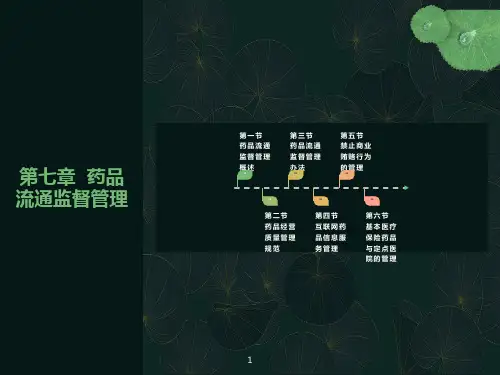 药品流通监督管理