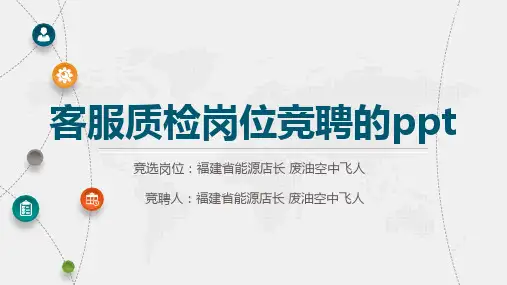 客服质检岗位竞聘的ppt