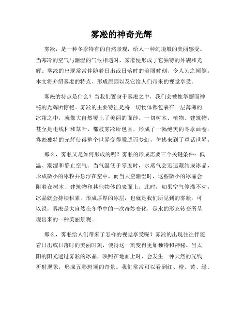 雾凇的神奇光辉