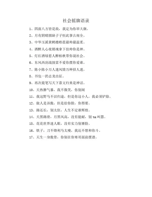 社会摇旗语录