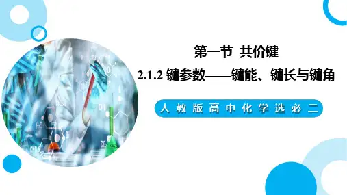 化学人教版选择性必修22.1.2键参数——键能、键长与键角课件