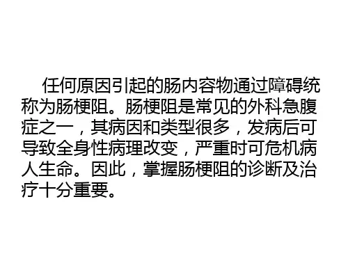 肠梗阻的诊断PPT课件